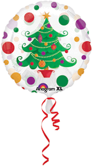 18 Inch Holiday Tree Magicolour Balloon