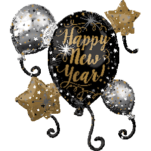 Happy New Year Cluster Balloon