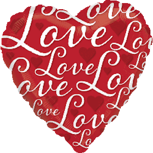 18 Inch Love, Love, Love Balloon