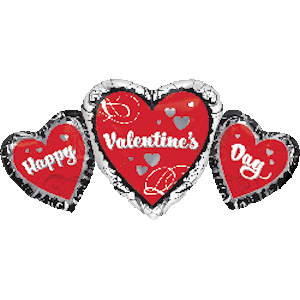 Happy Valentine's Day Heart Trio