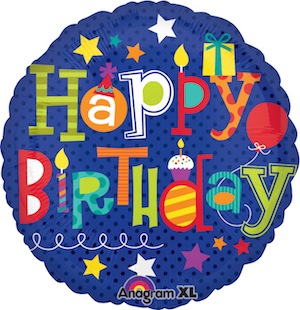 18 Inch Happy Birthday Fun Type Balloon