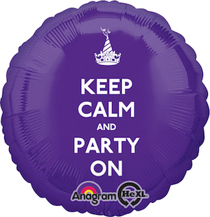 18 Inch Keep Calm and Party On Balloon