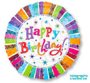 18 Inch Radiant Birthday Holographic Balloon