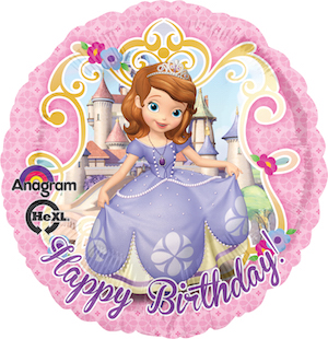 18 Inch Sofia the First Happy Birthday Balloon