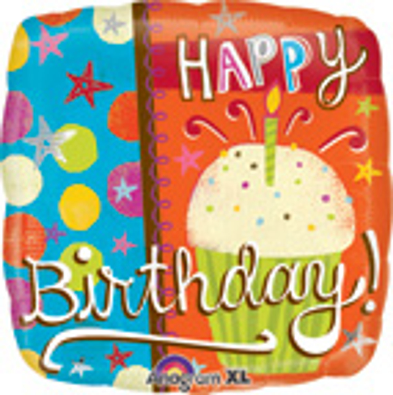 18 Inch Cupcake Birthday Balloon