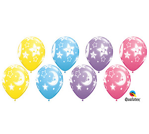 11 Inch Baby Moon & Stars (6 pcs)