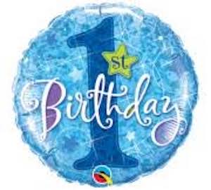 18 Inch 1st Birthday Stars Balloon