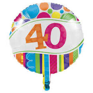 18 Inch Bright & Bold 40 Balloon
