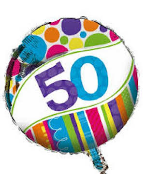18 Inch Bright & Bold 50 Balloon