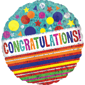 18 Inch Congratulations Sparkle Balloon