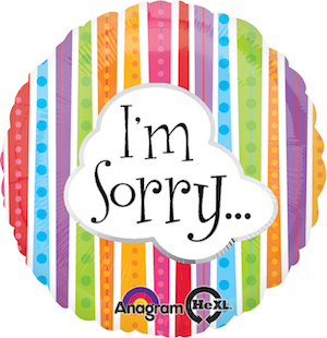 18 Inch I'm Sorry Colourful Lines Balloon