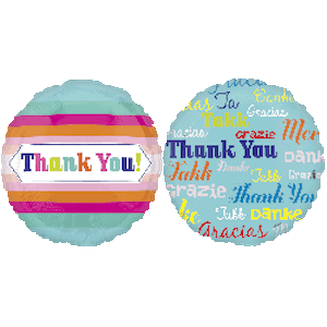 18 Inch Multi Language Thank You Balloon
