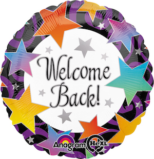 18 Inch Welcome Back Stars Balloon