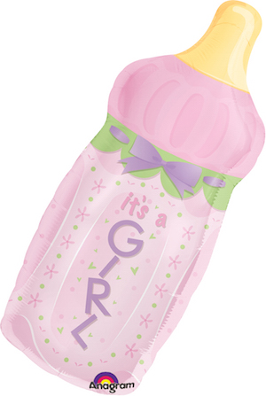It's A Girl Baby Bottle Balloon