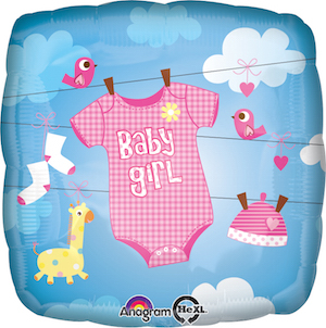 18 Inch Baby Girl Onesie Balloon