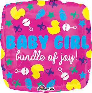 21 Inch Baby Girl Icons Balloon