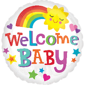 18 Inch Welcome Baby Bright & Bold Balloon
