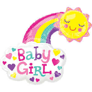 Baby Girl Bright Sun Balloon