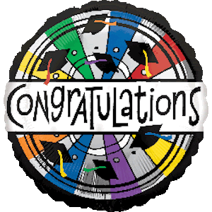 18 Inch Pinwheel Congratulations Balloon