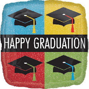 18 Inch Happy Graduation Caps Balloon