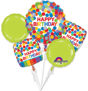 Rainbow Birthday Balloon Bouquet