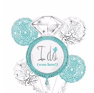 Robin Egg Blue Wedding Balloon Bouquet