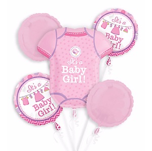 Shower with Love Girl Balloon Bouquet