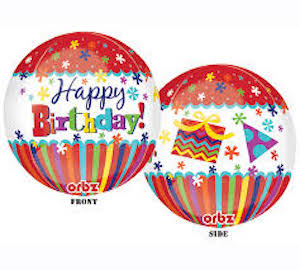 Orbz Happy Birthday Stripes & Bursts