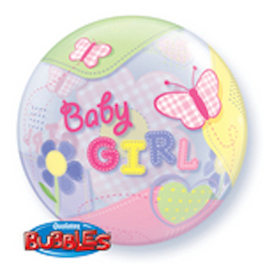 Baby Girl Butterflies Bubble Balloon