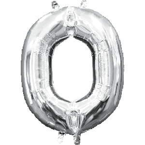 16 Inch Silver Letter O Balloon