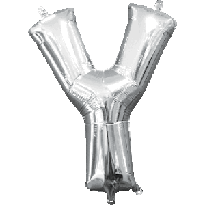 16 Inch Silver Letter Y Balloon