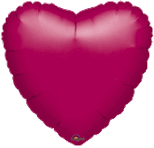 18 Inch Metallic Fuchsia Heart Balloon