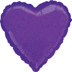 18 Inch Purple Dazzler Heart Balloon