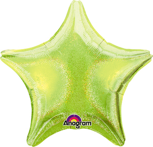 19 Inch Lime Green Dazzler Star Balloon