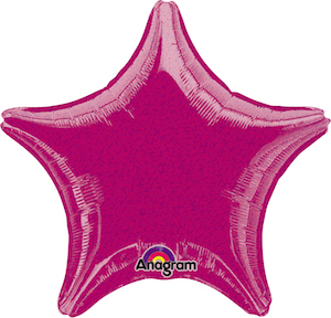 19 Inch Fuchsia Dazzler Star Balloon
