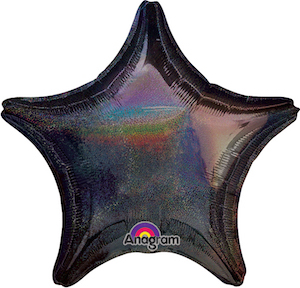 19 Inch Black Dazzler Star Balloon