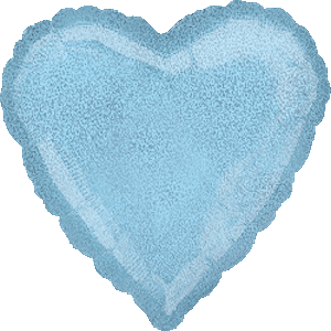18 Inch Pastel Blue Dazzler Heart Balloon