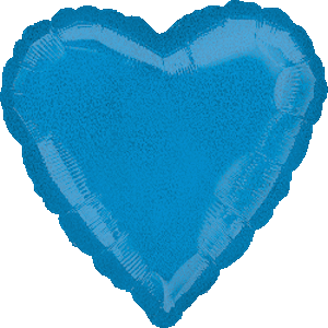 18 Inch Blue Dazzler Heart Balloon