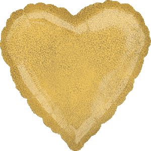 18 Inch Gold Dazzler Heart Balloon