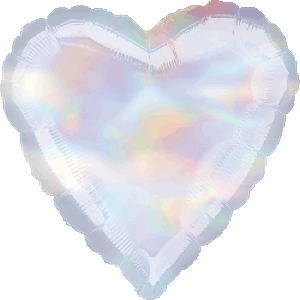 18 Inch Iridescent Heart Balloon