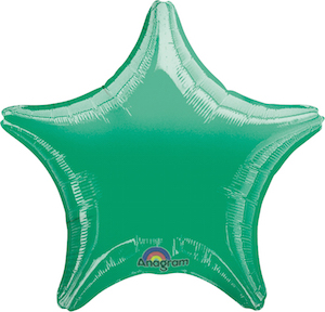 19 Inch Metallic Green Star Balloon
