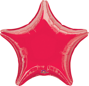 19 Inch Metallic Red Star Balloon