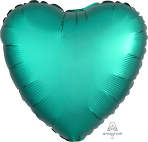 18 Inch Satin Luxe Jade Heart Balloon