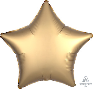 19 Inch Satin Luxe Gold Sateen Star Balloon