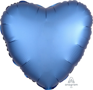 18 Inch Satin Luxe Azure Heart Balloon