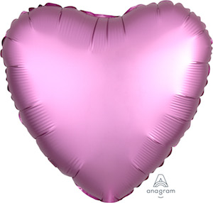 18 Inch Satin Luxe Flamingo Heart Balloon