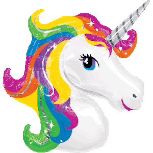 Rainbow Unicorn Balloon