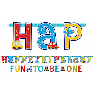 All Aboard 1st Birthday Letter Banner