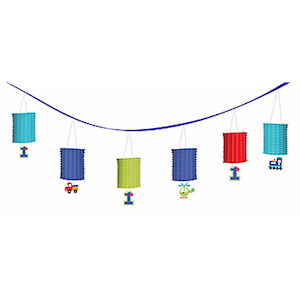 All Aboard 1st Birthday Paper Lantern Garland
