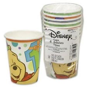 Pooh 1st Birthday Paper Cups
